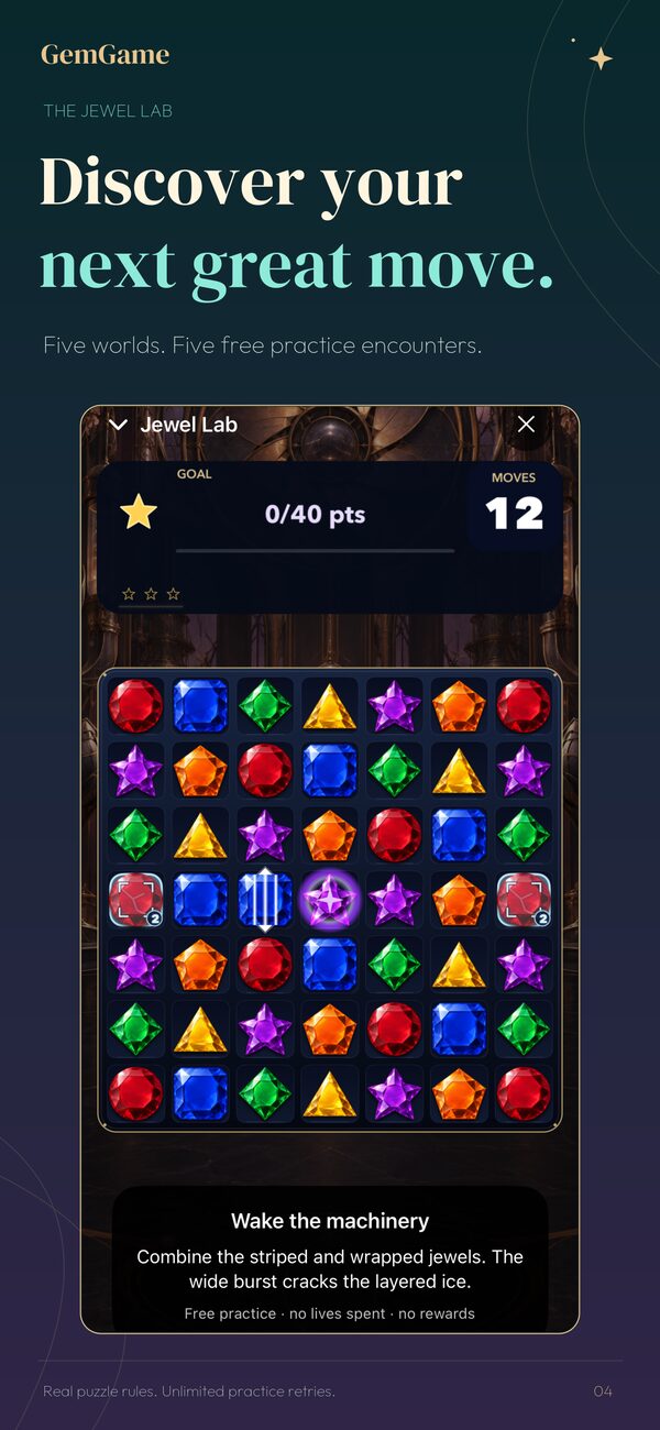 Try a special combination in Jewel Lab.