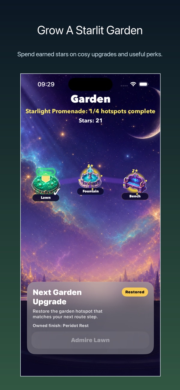 Restore a starlit celestial garden in GemGame by spending the stars you earn